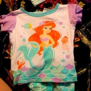 Disney Ariel Kids Pajama Top - Purple and Aqua